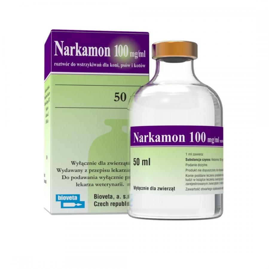 Narkamon, 100 mg/ml, roztwór do wstrzykiwań dla koni, psów i kotów